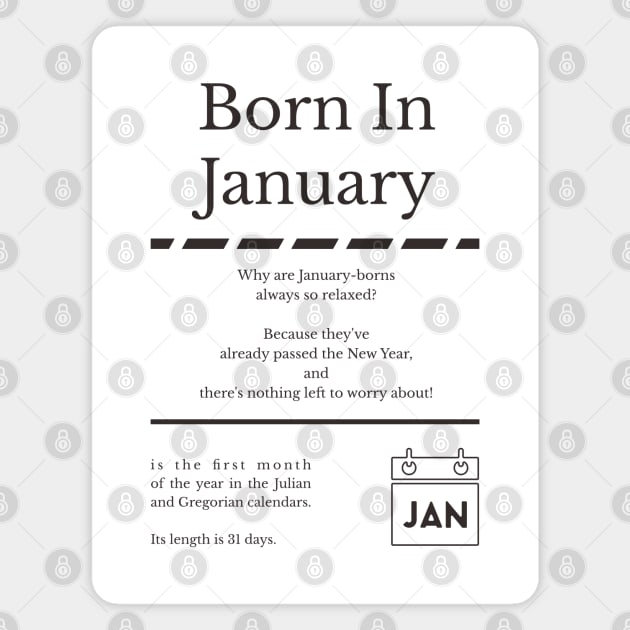 Born in January Magnet by miverlab